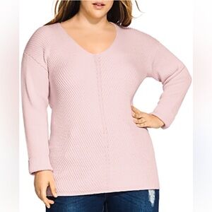 Elegant Pink Women's Sweater